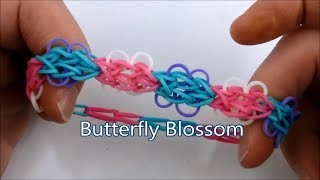 How to make the Butterfly Blossom bracelet on the Rainbow Loom [upl. by Disharoon]