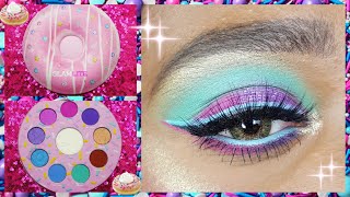 Glamlite Glam Donut Palette Review • Colorful Eyeshadow Tutorial [upl. by Eesak489]