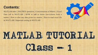 MATLAB TUTORIAL Class 1 Beginner to Advanced Level [upl. by Debo158]