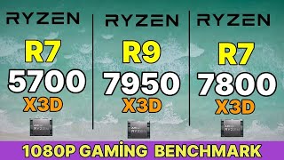 5700x3d vs r7 5800x3d VS I9 14900K VS R7 7800X3D VS R9 7950X3D AMD RYZEN 5700X3D GAMİNG TEST [upl. by Warrenne]