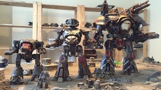 Imperial Titan comparison  Warlord Reaver and Chaos Warhound Forgeworld models [upl. by Swope]