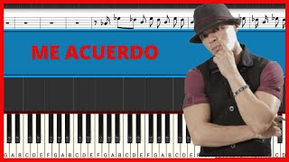 Vico C  Me acuerdo  Piano Tutorial  Midi [upl. by Aynwat]