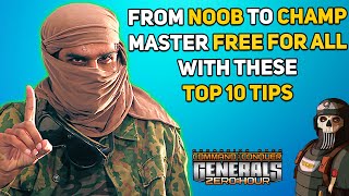 Top 10 Things You Need To Know When You Play Free For ALL Generals Zero Hour [upl. by Hael]