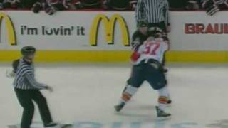 Tanner Glass vs Chris Neil Dec 8 2008 [upl. by Veejar670]