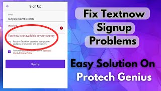 TextNow Sign Up Problem Fix Working Trick  Textnow is Unavailable In Your Country Error Fix [upl. by Yemirej485]