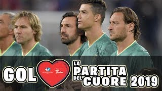 GOL e HIGHLIGHTS PARTITA DEL CUORE 2019 32 ⚽ CRISTIANO RONALDO IN GOL con TOTTI PIRLO BUFFON [upl. by Zug519]