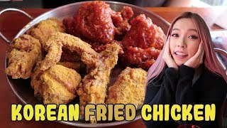 Eating Korean Fried Chicken ft Hanbok Queen [upl. by Pittel]