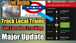 How to check local train status  m indicator new update [upl. by Zetnauq]