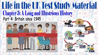 Life in the UK Test Study Material Ch 34  A Long and Illustrious History  Britain Since 1945 [upl. by Llerehs]