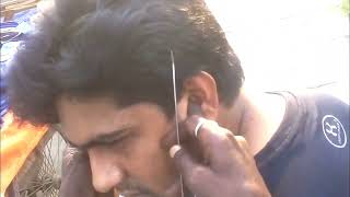 Relaxing Ear Cleaning on the Street and Im OK with This Experts Care  Comfortable Ear Waxing [upl. by Ynneg]