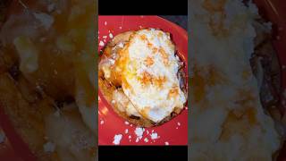 Tostada de papa con chorizo y huevo asmrfood food asmrvideo homemade [upl. by Yahsat574]