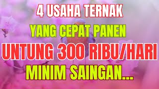 4 USAHA TERNAK YANG CEPAT PANEN UNTUNG 300 RIBU SEHARI SAPI KAMBING KUDA KELINCI [upl. by Oinotnas]