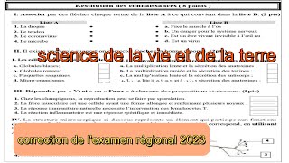 Correction de lexamen régional science de la vie et de la terrepartie 1 [upl. by Nnylhsa]