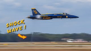 Blue Angels Sneak Pass  Slo Mo replay reveals shock wave  Homecoming Show 2024 [upl. by Nolan526]