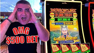 500 Bet Bonus LANDED On EPIC JACKPOT On Million Dollar Dragon Link [upl. by Anan]