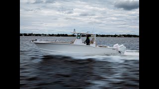 Tideline Boats 365 Offshore Powercat W Quad Mercury Outboards 1200 HP  Fish Talk Magazine Review [upl. by Olnay59]