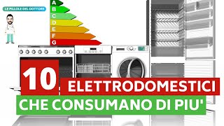 10 ELETTRODOMESTICI CHE CONSUMANO DI PIU e che abbiamo a casa  COSTI E CONSUMI [upl. by Hope954]