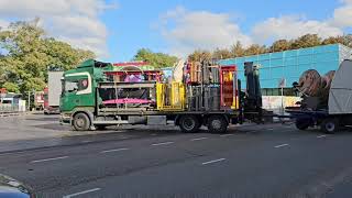 Transport  Opbouw Kermis  Aufbau Kirmes Kermis Nijmegen 2024 Donderdag Dag 2 [upl. by Carbo]