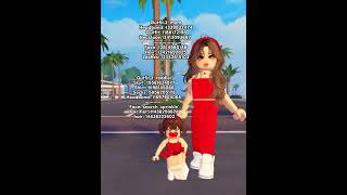 Matching mom  babytoddler outfits id codes 444 uuu💓 berry avenue Bloxburg more Roblox games [upl. by Zela]