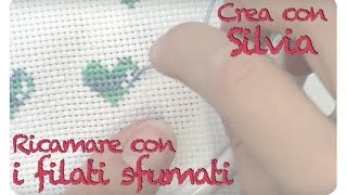 Punto croce  Tutorial per ricamare con i filati Variation e Colori Dmc [upl. by Giamo]