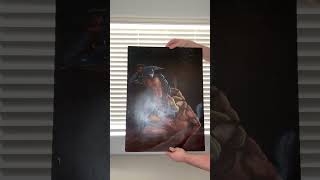 ASMR Flipping a Steampunk Minotaur vs Cyborg Theseus Oil Painting ⚙️🤖 Epic Art for Sale  shorts [upl. by Byler]