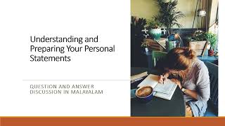 Writing your personal Statement Question and Answer [upl. by Nahte]