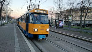 Straßenbahn mitfahrt Leipzig Linie 8 bis Lindenauer Markt [upl. by Teddy]