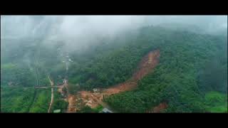 Kuranchery kerala LANDSLIDE that killed 20 people aerial view [upl. by Hamann]