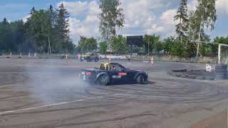 gymkhana smoke amp style miata vs bmw 44 [upl. by Sgninnej680]