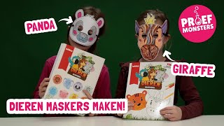 Proefmonsters knutselen hun eigen dieren maskers [upl. by Mars]