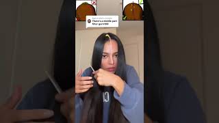 Using a middle part filter to get the perfect middle part hairhacks ￼ [upl. by Anyat561]