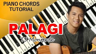 Palagi  TJ Monterde  Piano Chords Tutorial [upl. by Ylicec982]