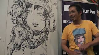 Katsuya Teradas Live Drawing at Kinokuniya San Francisco [upl. by Oringas540]