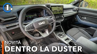 Gli INTERNI della Dacia DUSTER 2024  Spazio bagagliaio infotainment qualità [upl. by Florette]