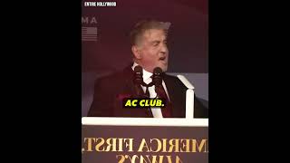 Sylvester Stallone Brings Down The House Introducing President Elect Donald Trump At AFPI Event [upl. by Aelber]