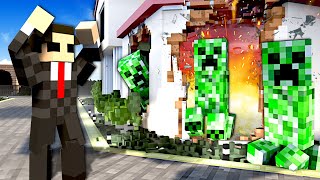 MINECRAFT CREEPERS DESTROYED MY MANSION Teardown [upl. by Lemej]