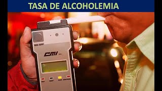 Preguntas de examen sobre TASA DE ALCOHOLEMIA [upl. by Ainigriv]