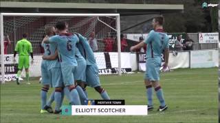 Elliot Scotcher scores for Merthyr Town FC [upl. by Nivlac349]