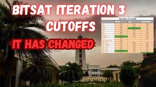 BITSAT Iteration 3 Cutoffs  BITSAT 2024  BITS Pilani  Cutoff dropped [upl. by Rotberg]