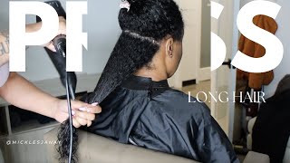 Press on Long Time Client  Healthy Hair [upl. by Ynehpets]