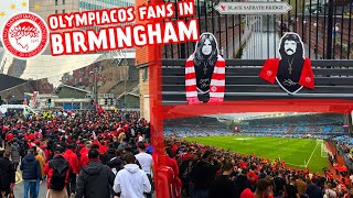 CRAZY OLYMPIACOS FANS IN BIRMINGHAM🔥RED amp WHITE SEA 😲 [upl. by Ruella79]