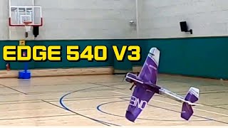 RC airplane EDGE 540 V3 indoor test flight [upl. by Fionnula879]