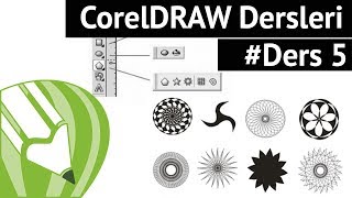 Corel Draw ile Grafik Tasarım  İleri Geometrik Şekillerin Çizimi Ders5 [upl. by Favrot]