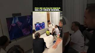 IL TIFOSO DI VINICIUS E LA TV calcio realmadrid manchestercity pallonedoro [upl. by Cristiano]