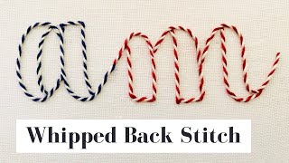 Whipped Back Stitch  LetterIng Tutorial  Afeei [upl. by Notsla]