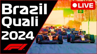 🔴F1 LIVE  Brazil GP QUALI  HEAVY RAIN  Commentary  Live Timing [upl. by Riccardo92]