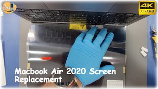 Macbook Air 2020 M1 Chip Screen Replacement Macbookair apple repair 4k K [upl. by Aihsined296]