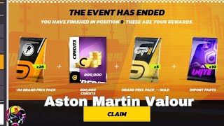 Grand Prix Aston Martin Valour  Final Rewards  Asphalt Legends Unite [upl. by Genet426]