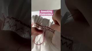 Smocking Embroidery 🌼 shorts sewing embroidery [upl. by Anol]