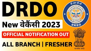 DRDO New Vacancy 2023  DRDO Recruitment 2023  DRDO Vacancy 2023  DRDO Latest Vacancy 2023 drdo [upl. by Wasson]